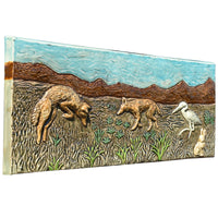 Prairie Vista Ceramic Wall Tile in Tea, Blue and Hazelnut