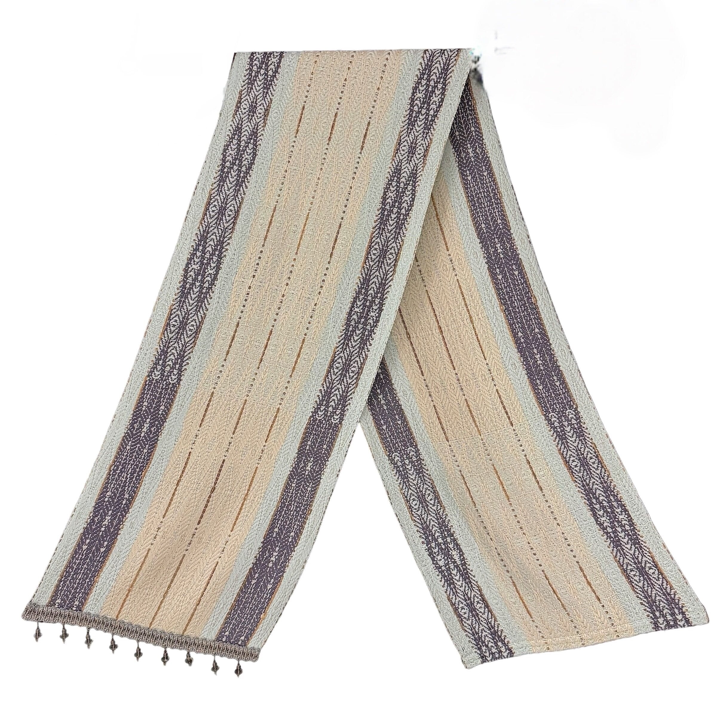 Handwoven Mist Bamboo Table Runner
