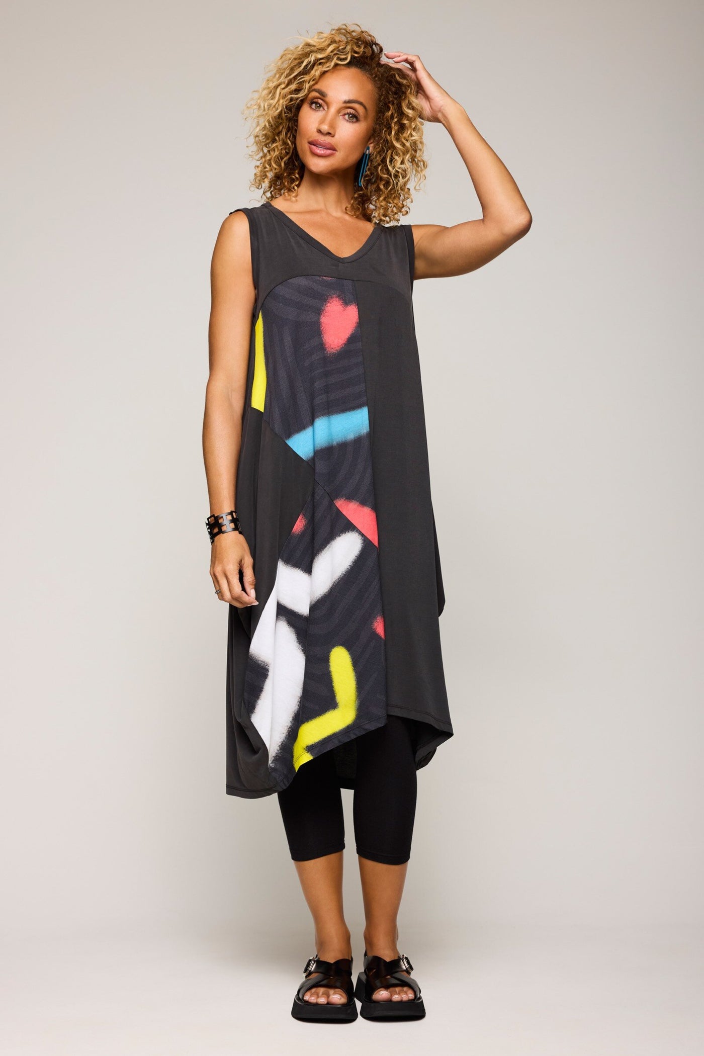 Abstract Draped Dress