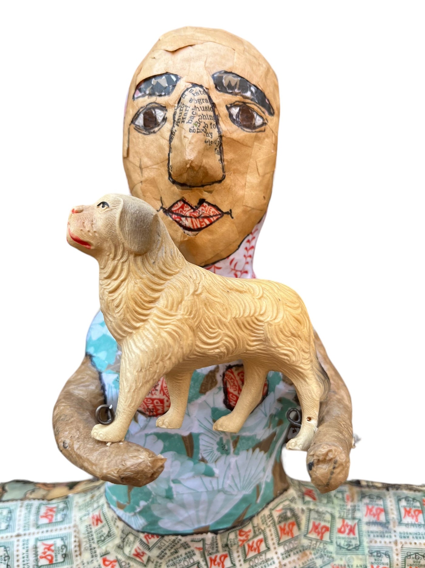 Brown Dog Lover with Green Stamps
