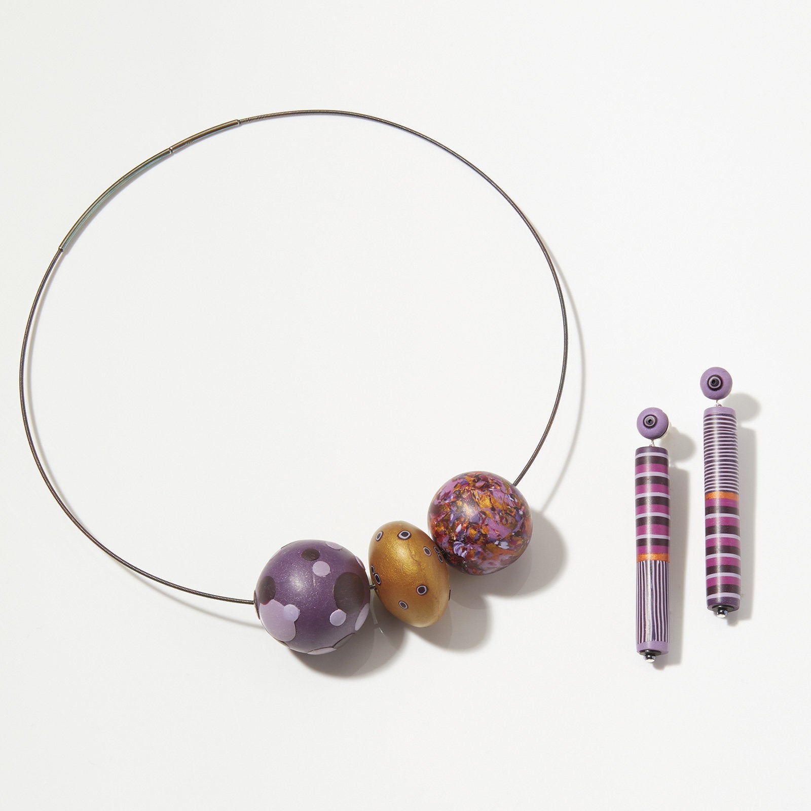 shown with Violet and Gold Necklace (sold separately)