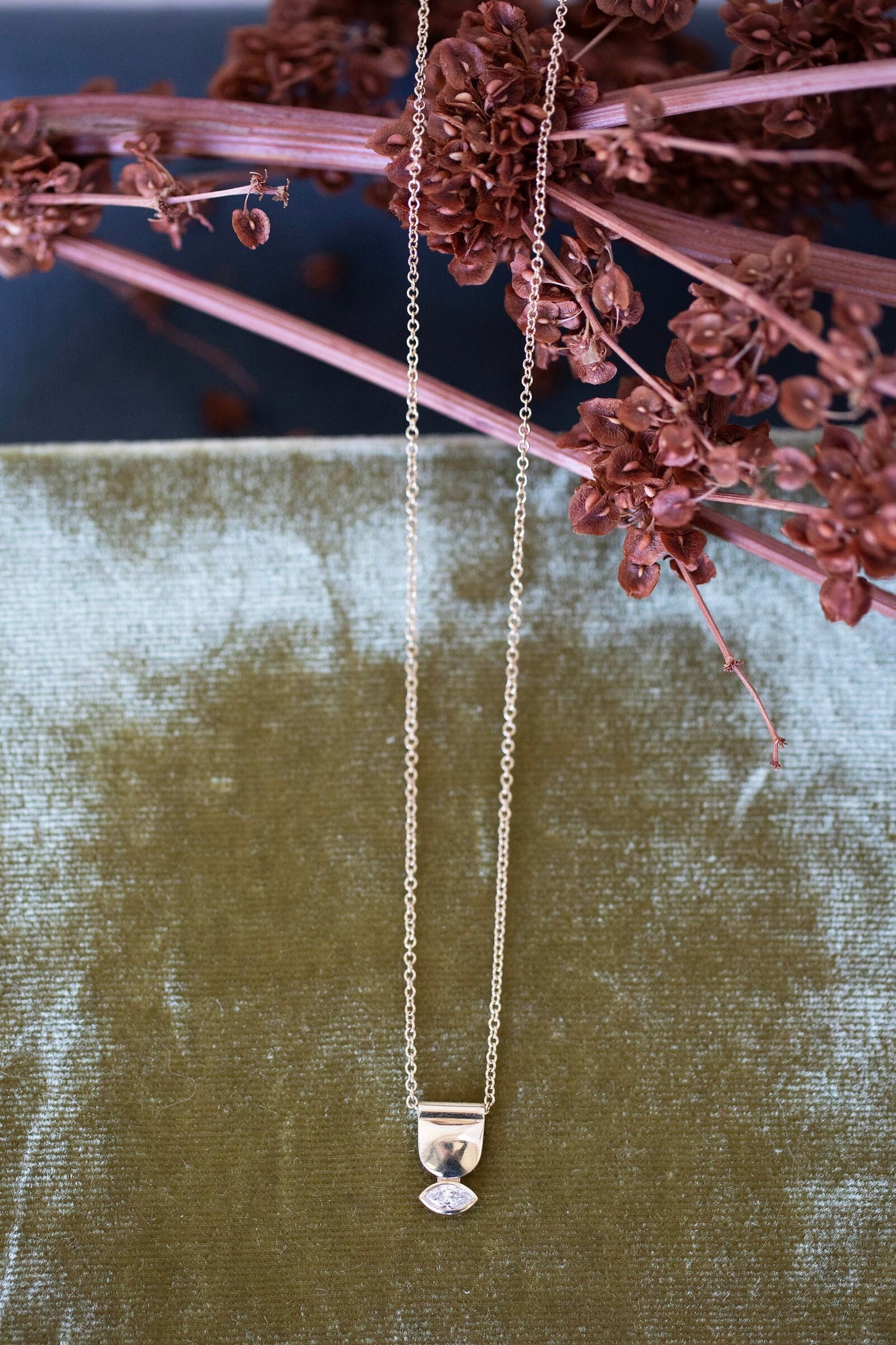 Recycled White Diamond Rhea Necklace