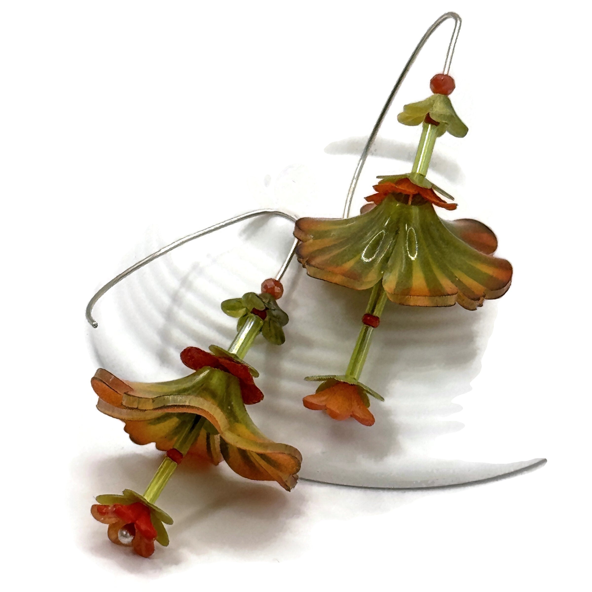 Short Nasturtium Earrings