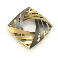 Moire Interlock Square Brooch & Pendant