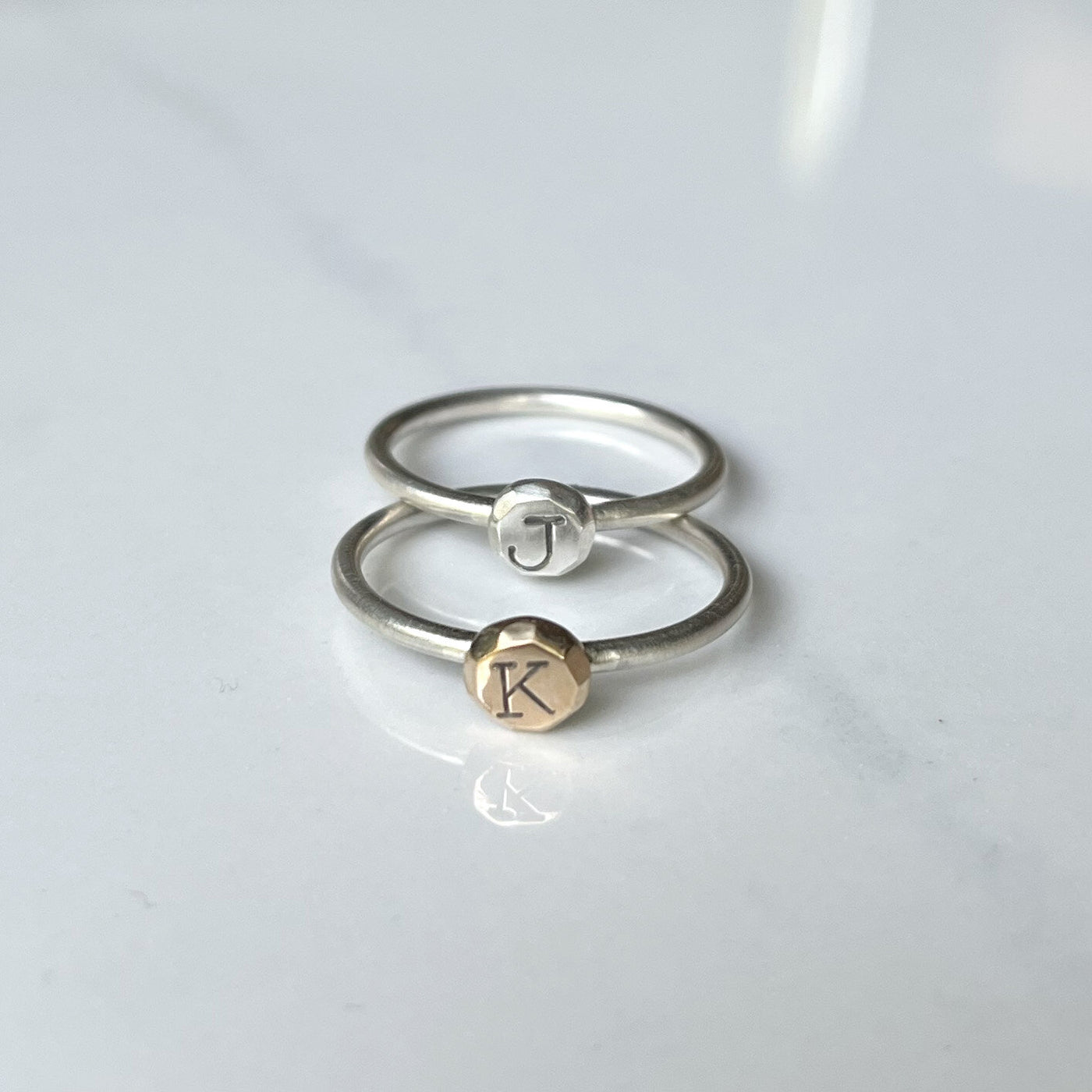 Silver (top) and 14k Gold (Bottom)