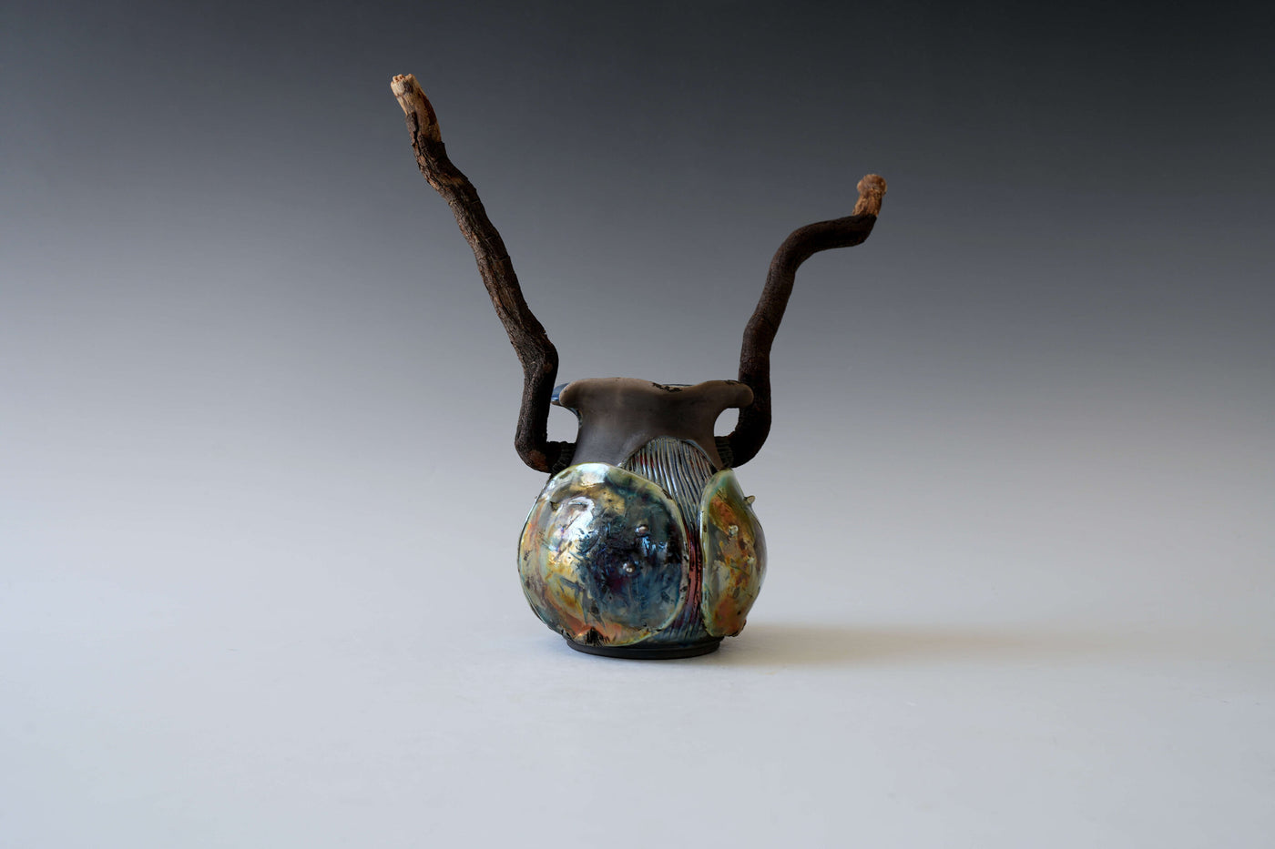Smoked Shell Magic Forest Porcelain Vessel