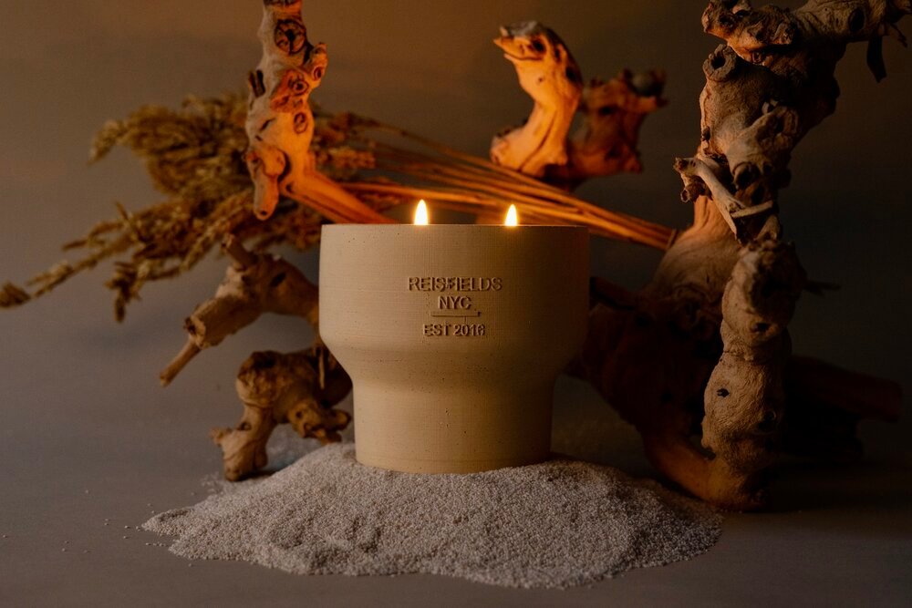 Cement Candle in Sand, No. 5