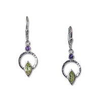 peridot with amethyst accent