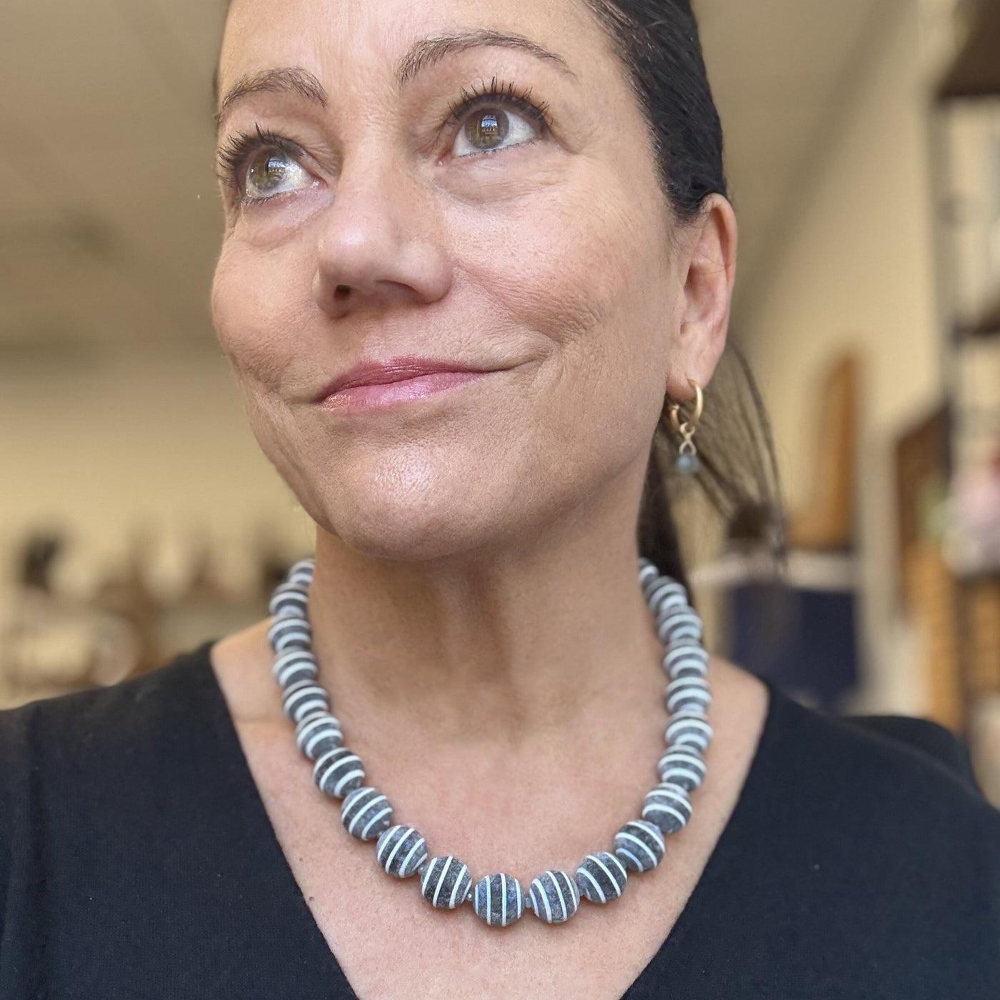 Buffalo Horn & Moonstone Necklace