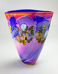 Large Color Field Vessel in Ruby Dream