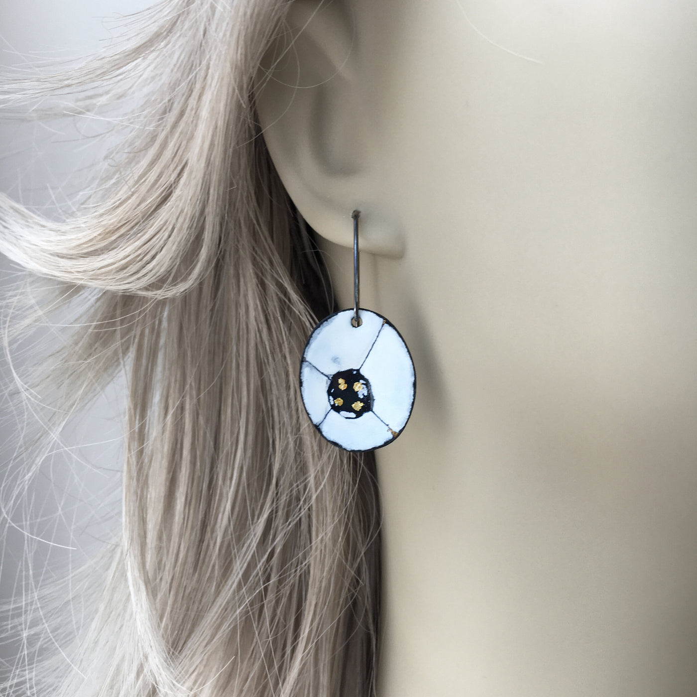 Interstellar Oval Dangle Earrings