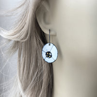 Interstellar Oval Dangle Earrings