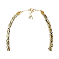 Baroque Pearl and Botanic Antique Button Necklace