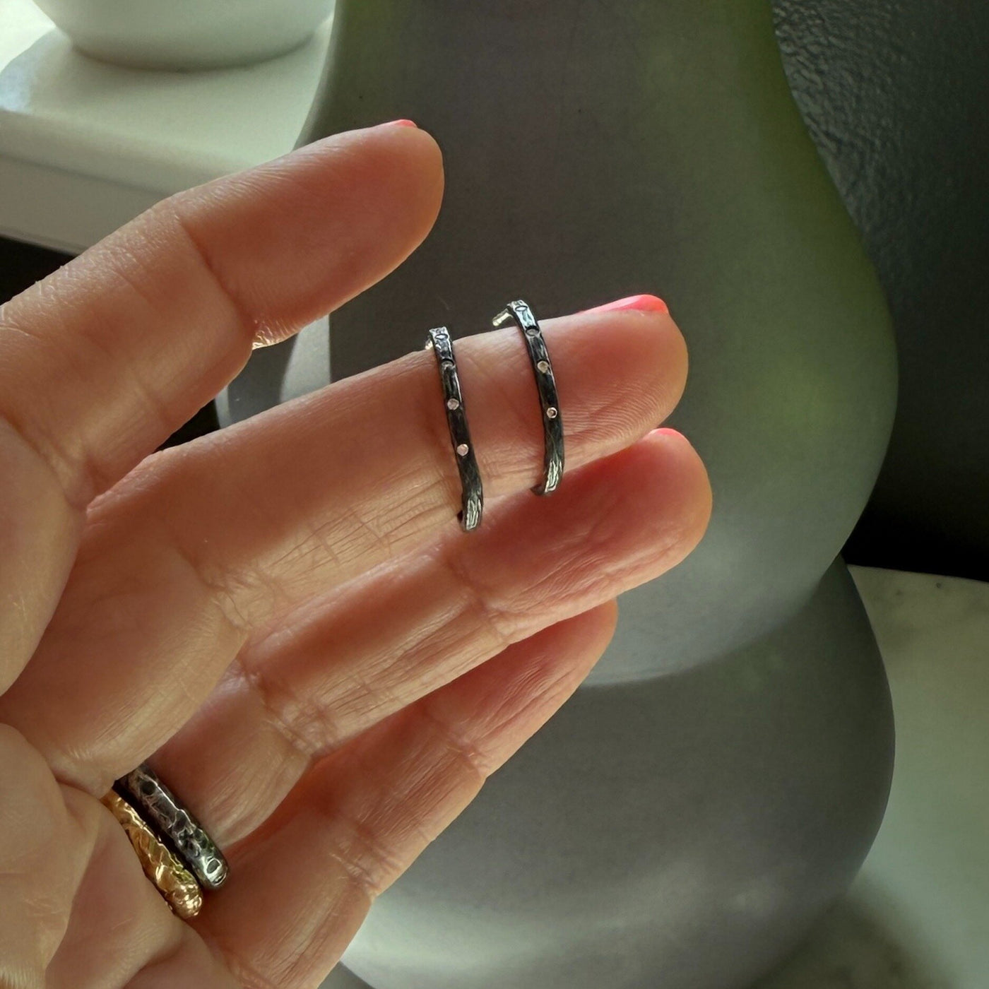 Skinny Hoop Earrings