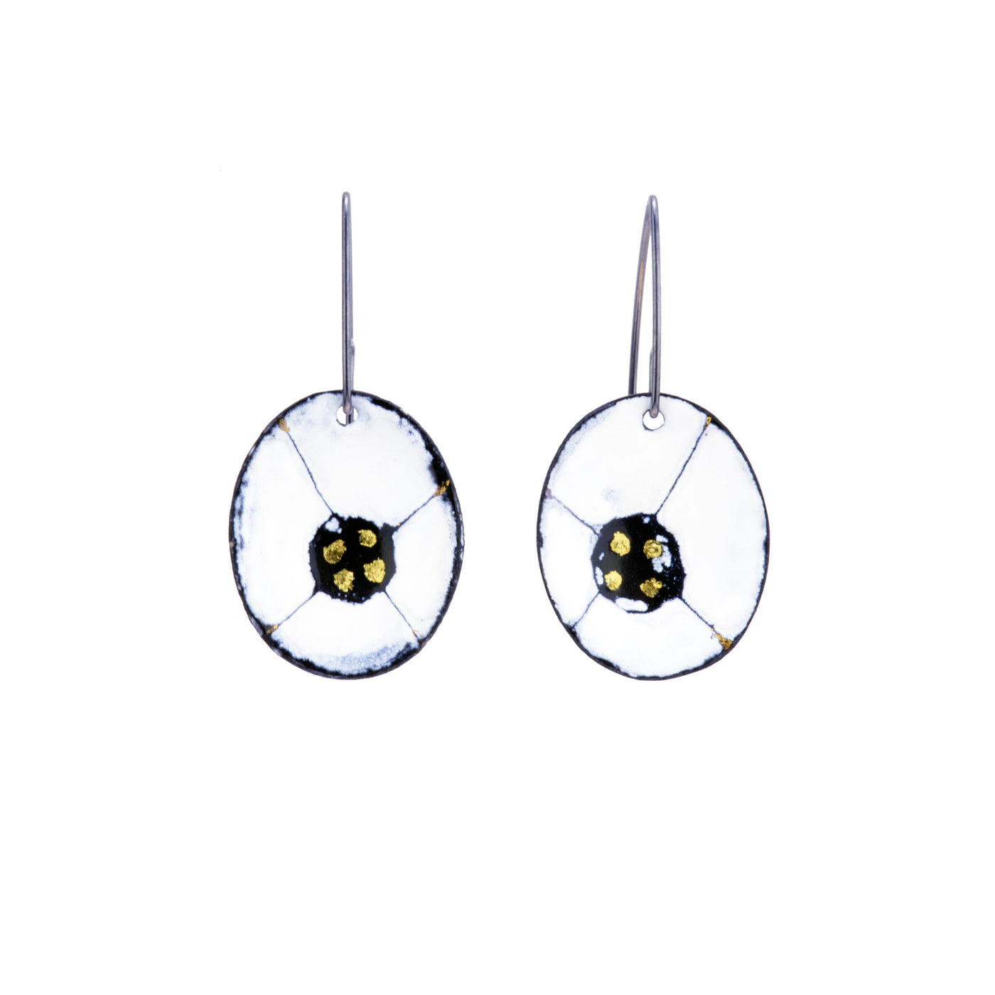 Interstellar Oval Dangle Earrings