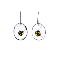 Interstellar Oval Dangle Earrings
