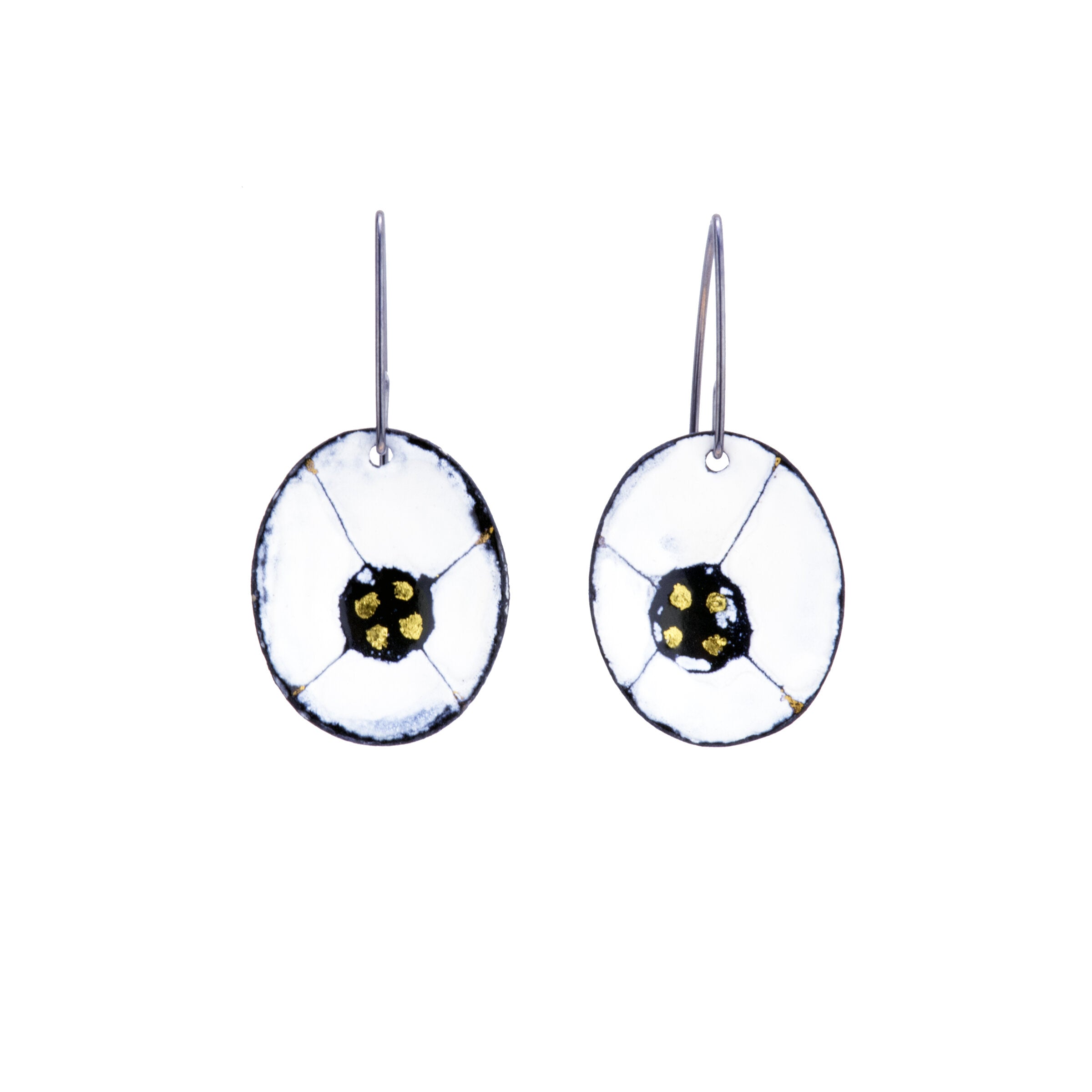 Interstellar Oval Dangle Earrings