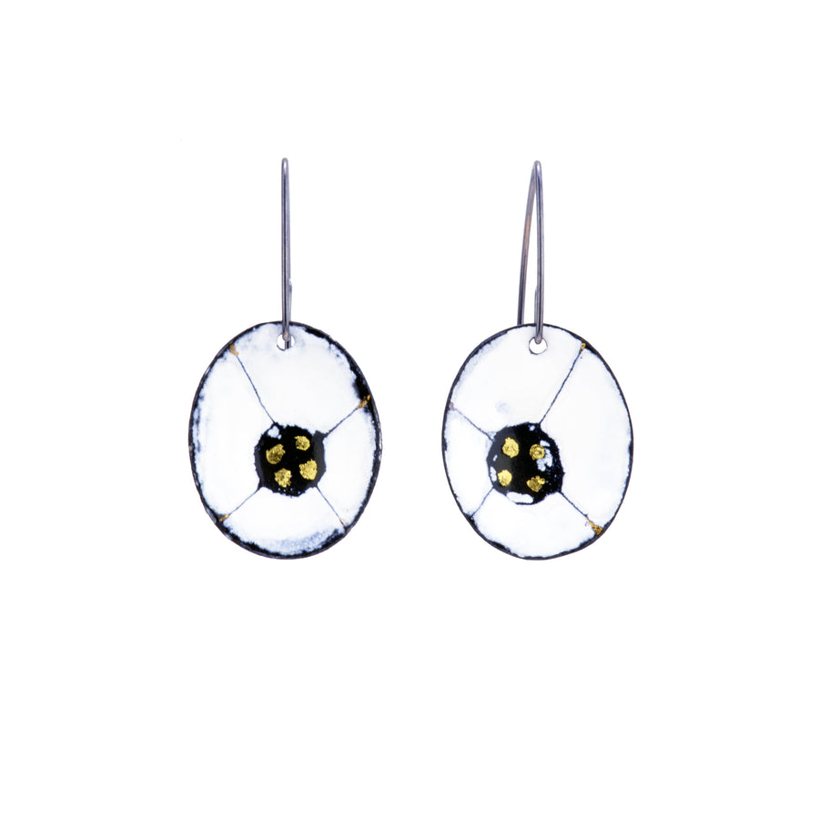 Interstellar Oval Dangle Earrings