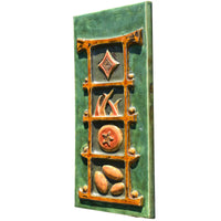 Torii Totem In Moss & Amber Glazes