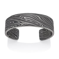 Damascus Oxidized Steel Cuff