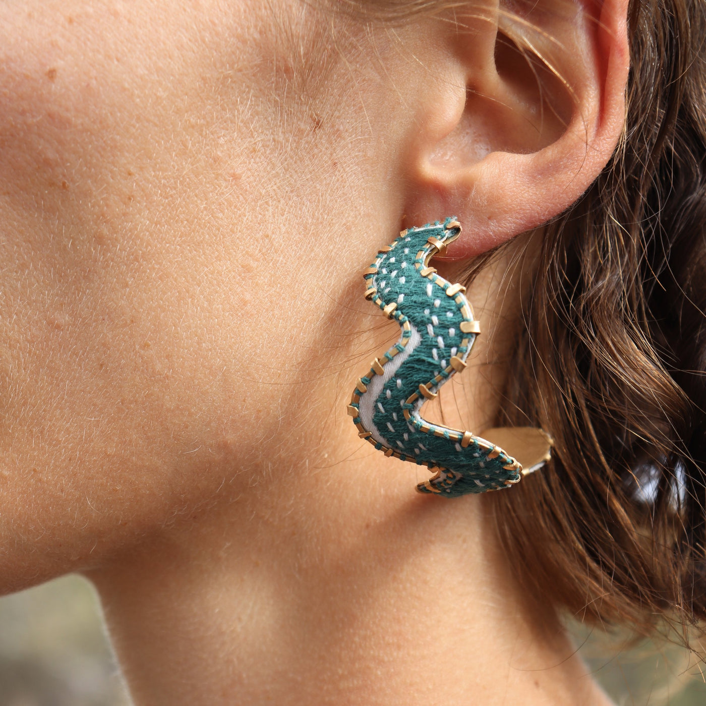 Embroidered Earrings V