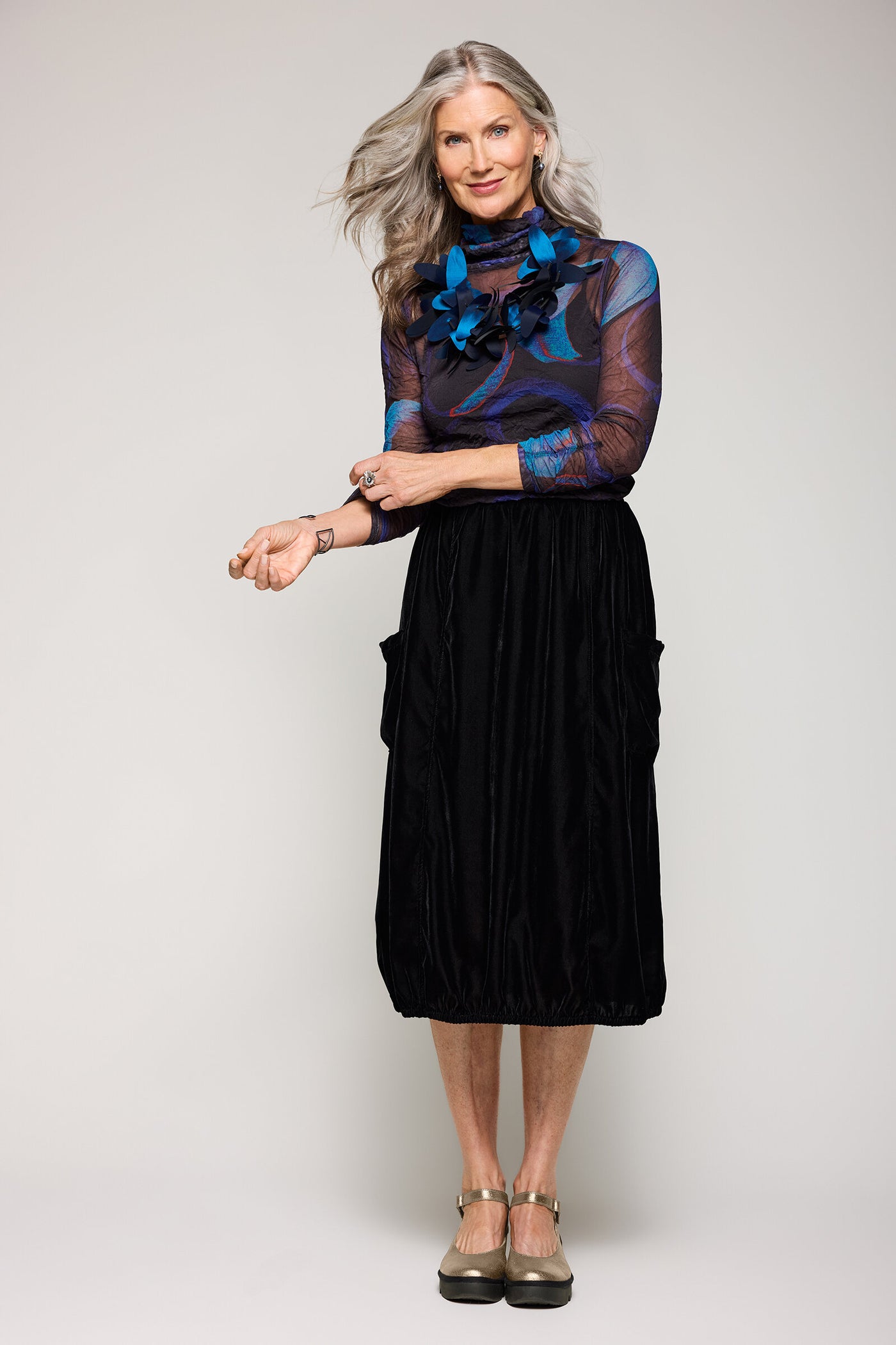 Velvet Cargo Skirt