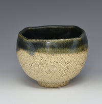 Green Speckled Stoneware Tea Bowl