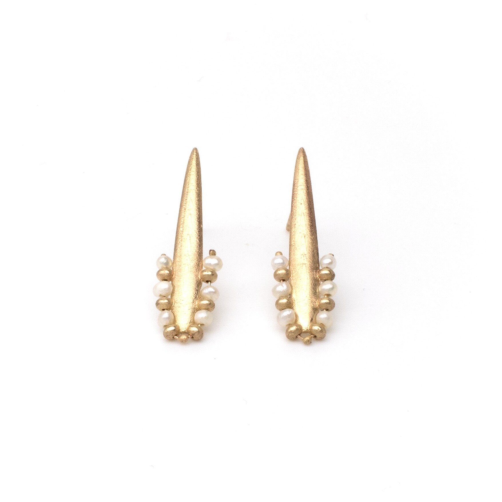 Gold Pearl Drop Earrings