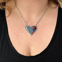 Fordite Heart Necklace