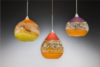left to right: topaz, ruby, amethyst