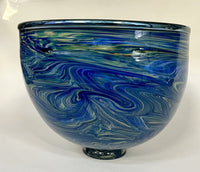 Large Van Gogh Blue Bowl