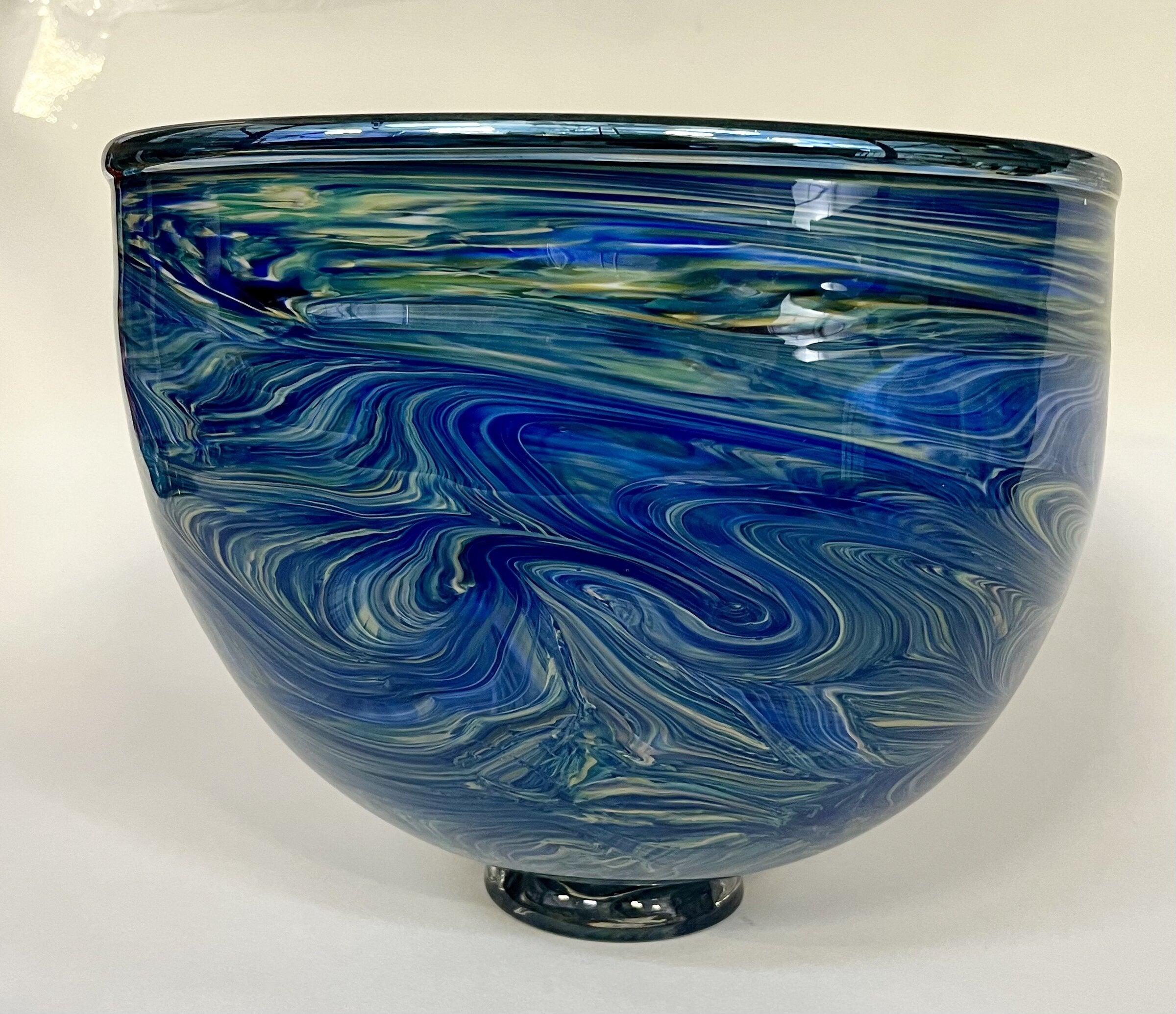 Large Van Gogh Blue Bowl