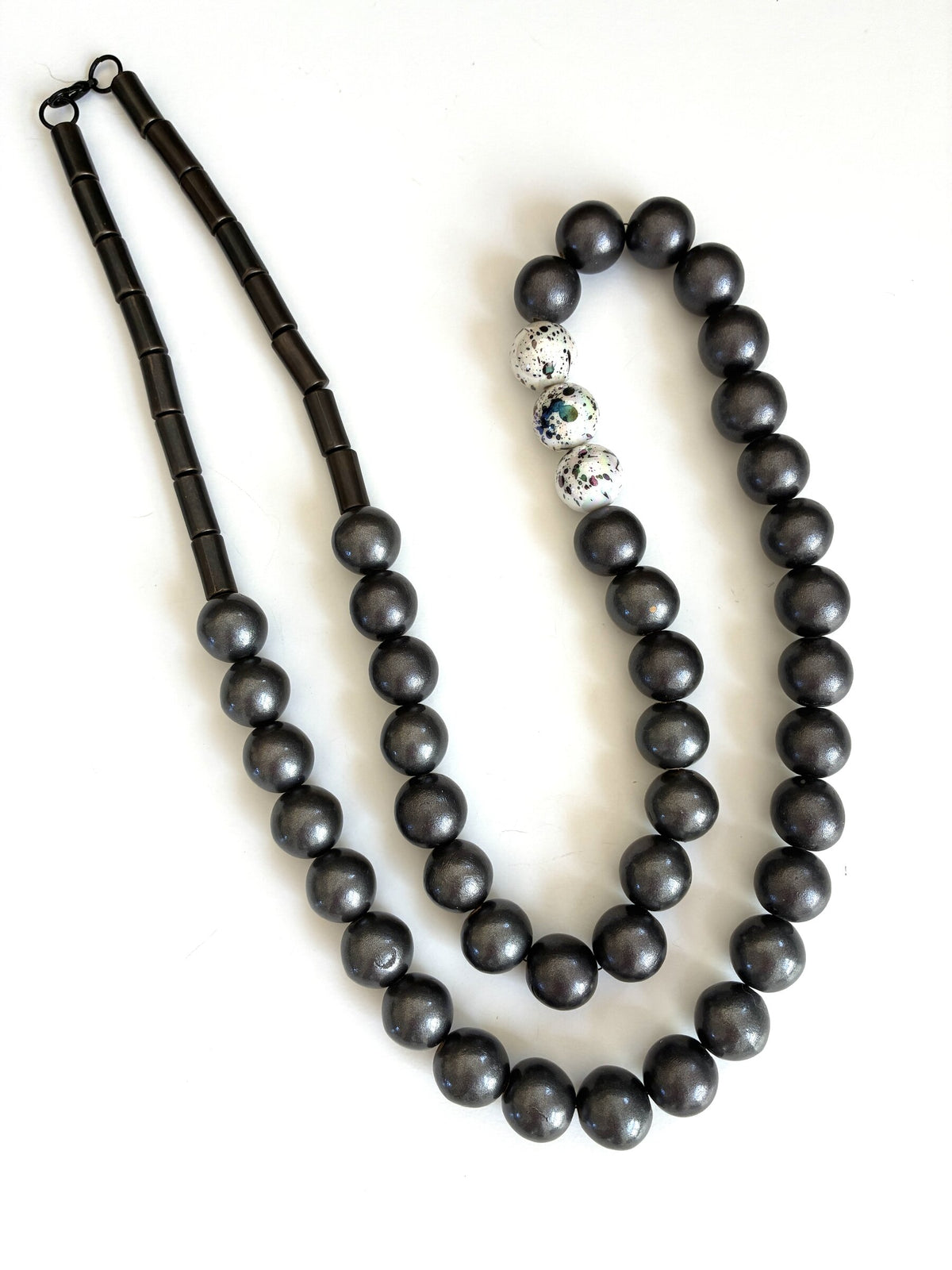 Long Gunmetal Necklace