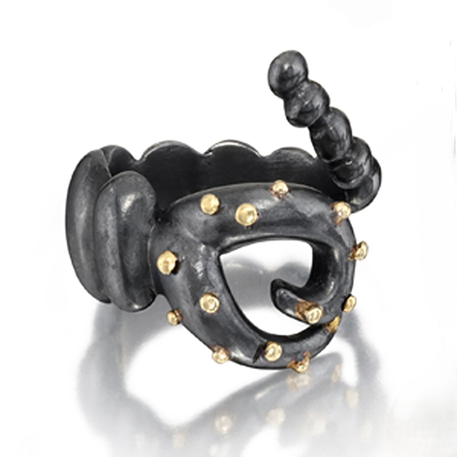 Spotted Arabesque Swirl Ring
