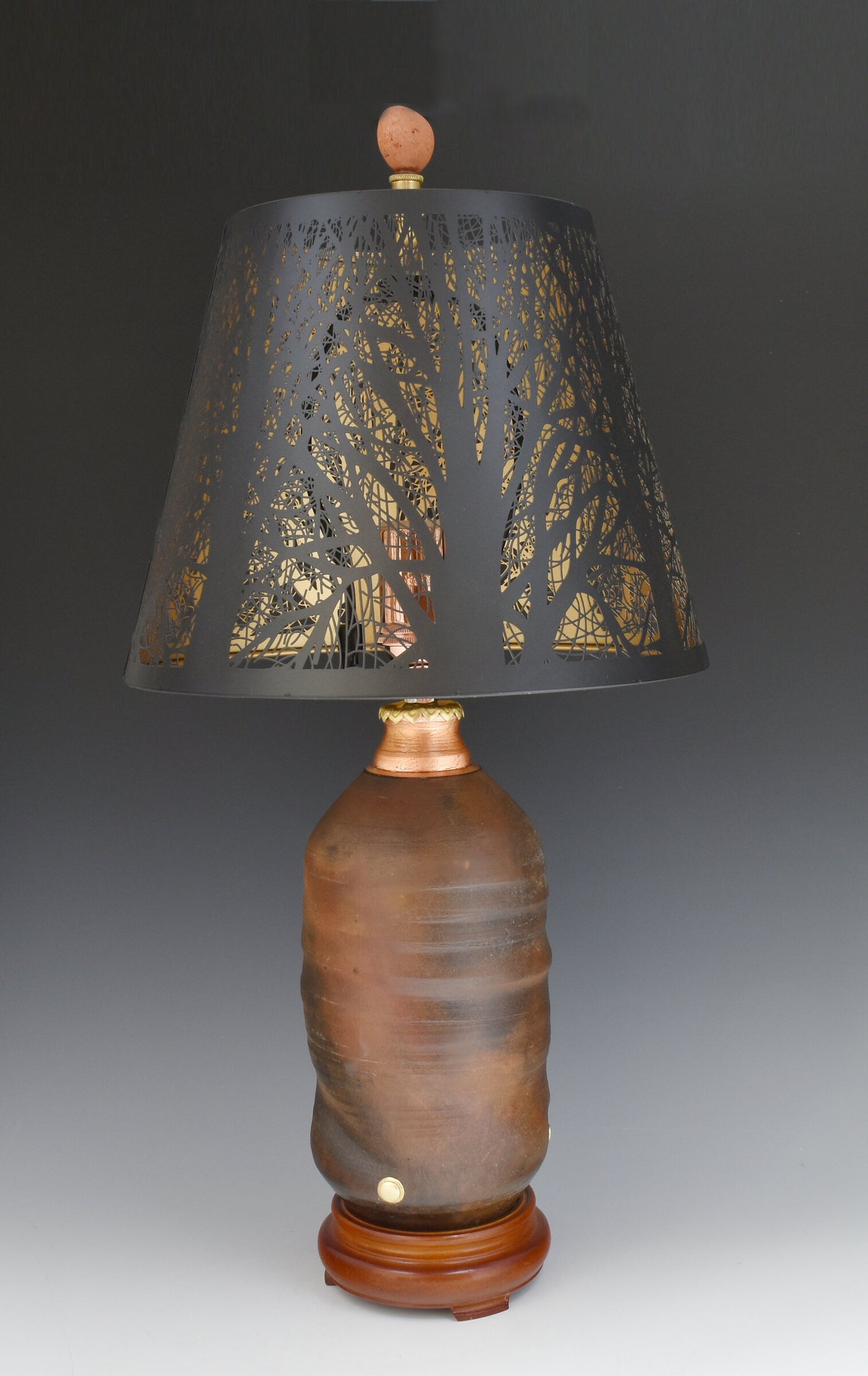 Raku Table Lamp 115 with Steel Tree Shade