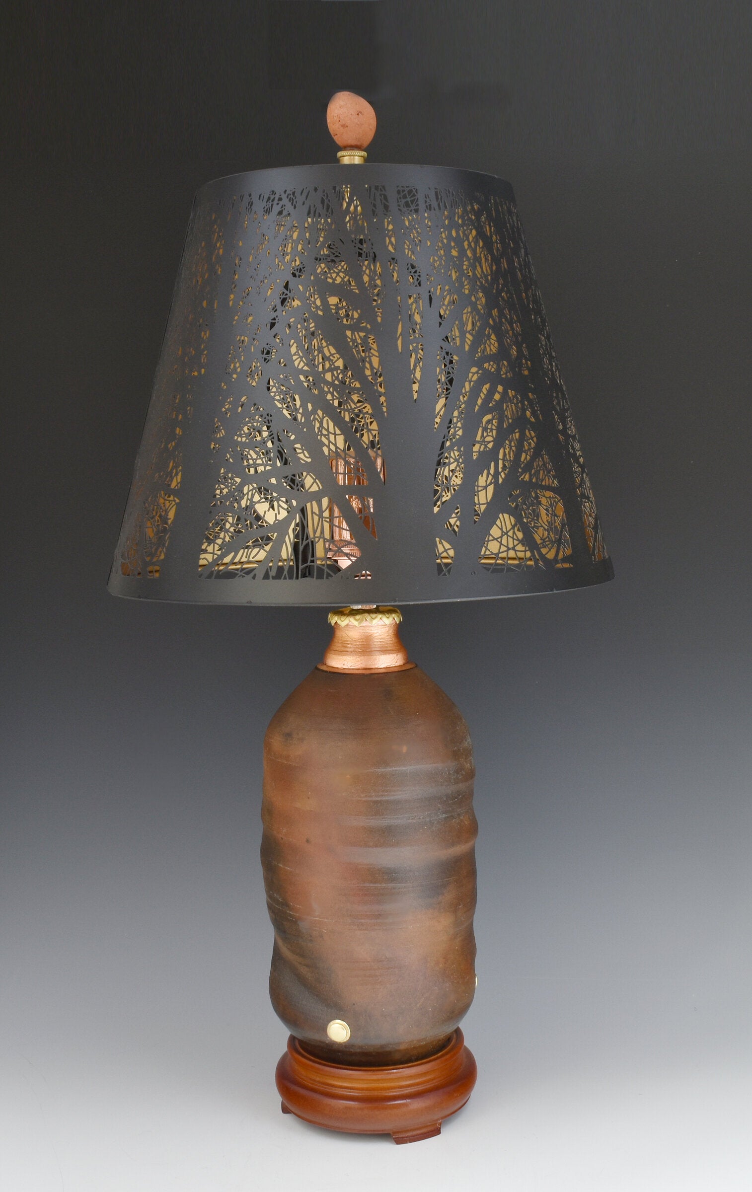 Raku Table Lamp 115 with Steel Tree Shade
