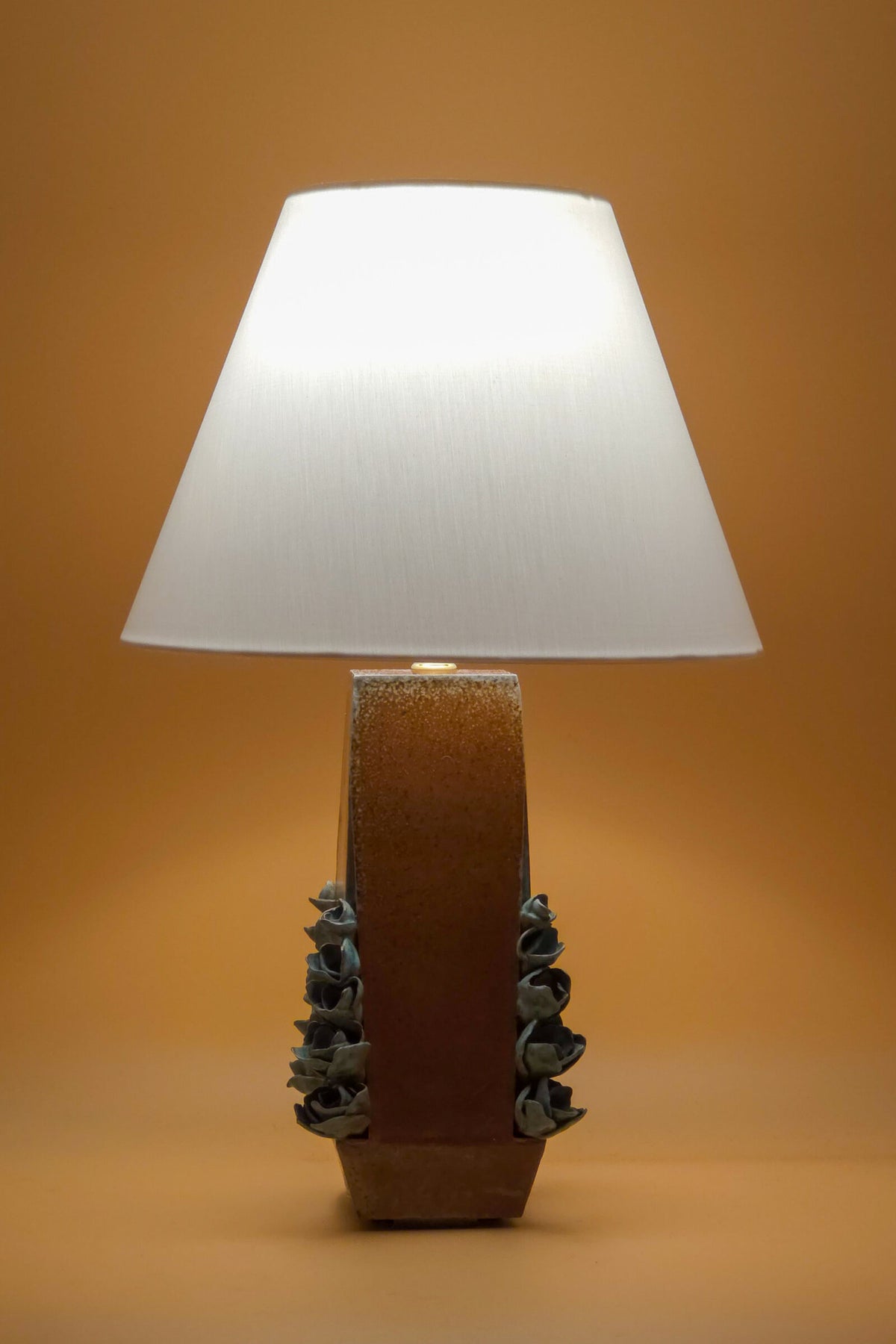 Turquoise Florals Table Lamp