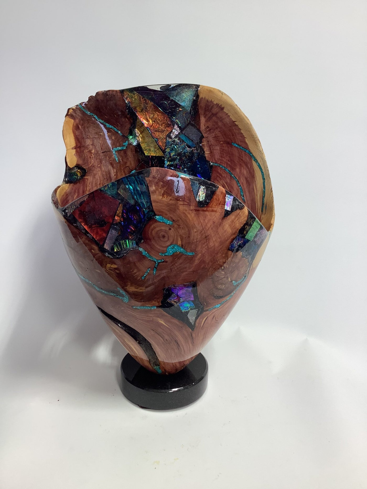 Purple Heart Juniper Dichroic Vase