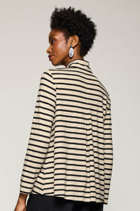 Striped Button Front Jacket