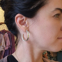 Hammered Hoop Earrings