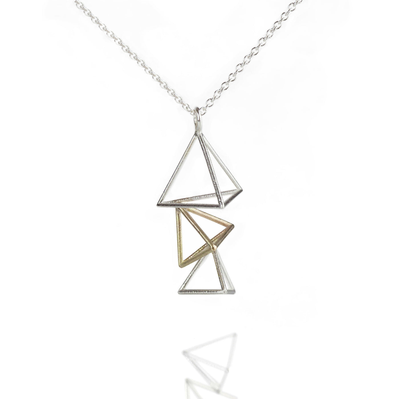 Triple Triangular Pyramid Necklace