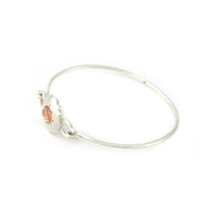 Scallop Oval Bracelet with Oregon Sunstone