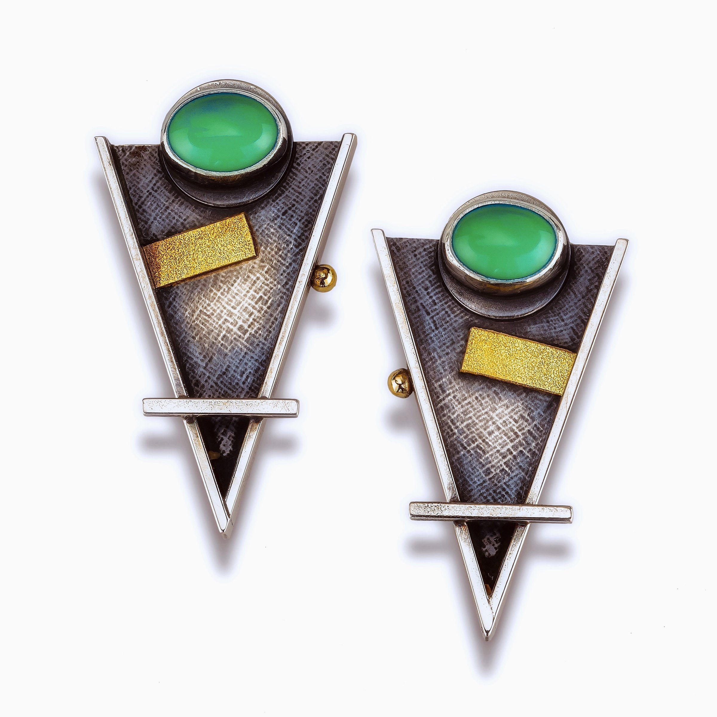 Green Arrow Post Earrings
