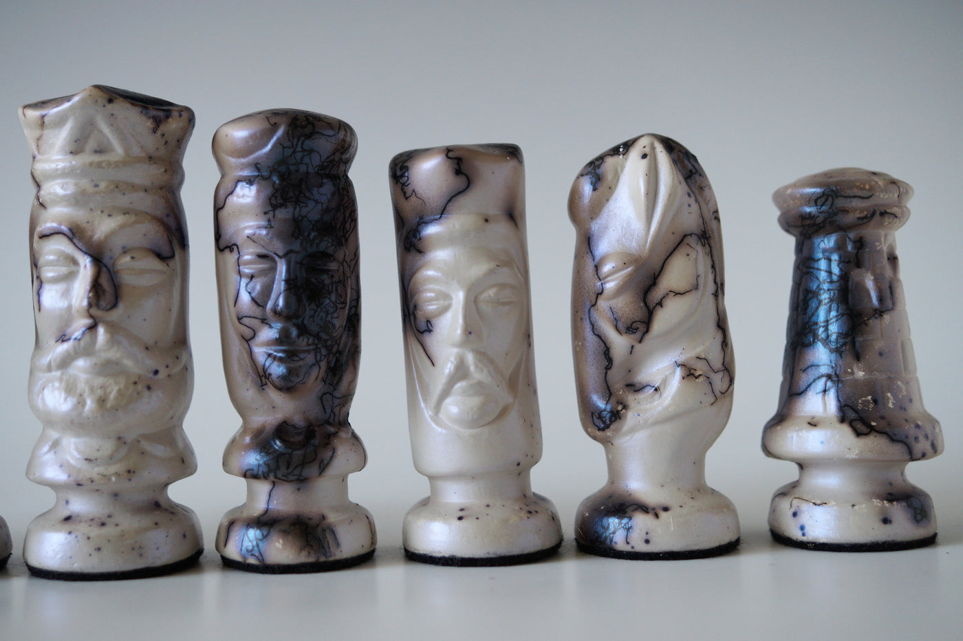 Handmade Raku Chess Set IV