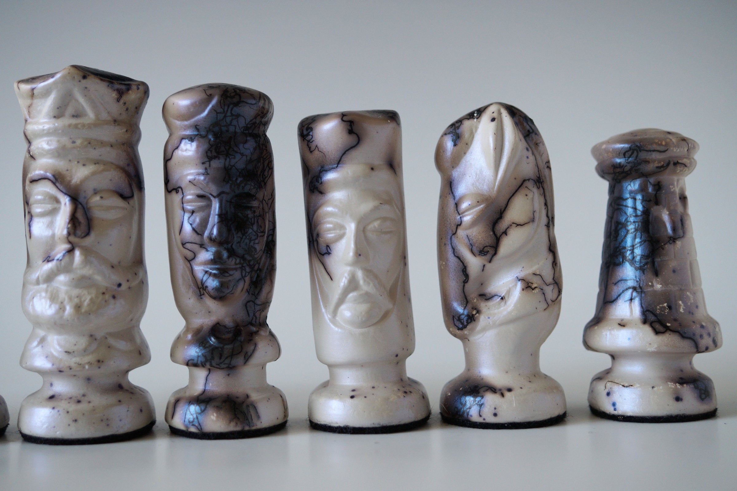 Handmade Raku Chess Set IV