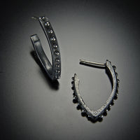 Bumpy V Hoop Earring