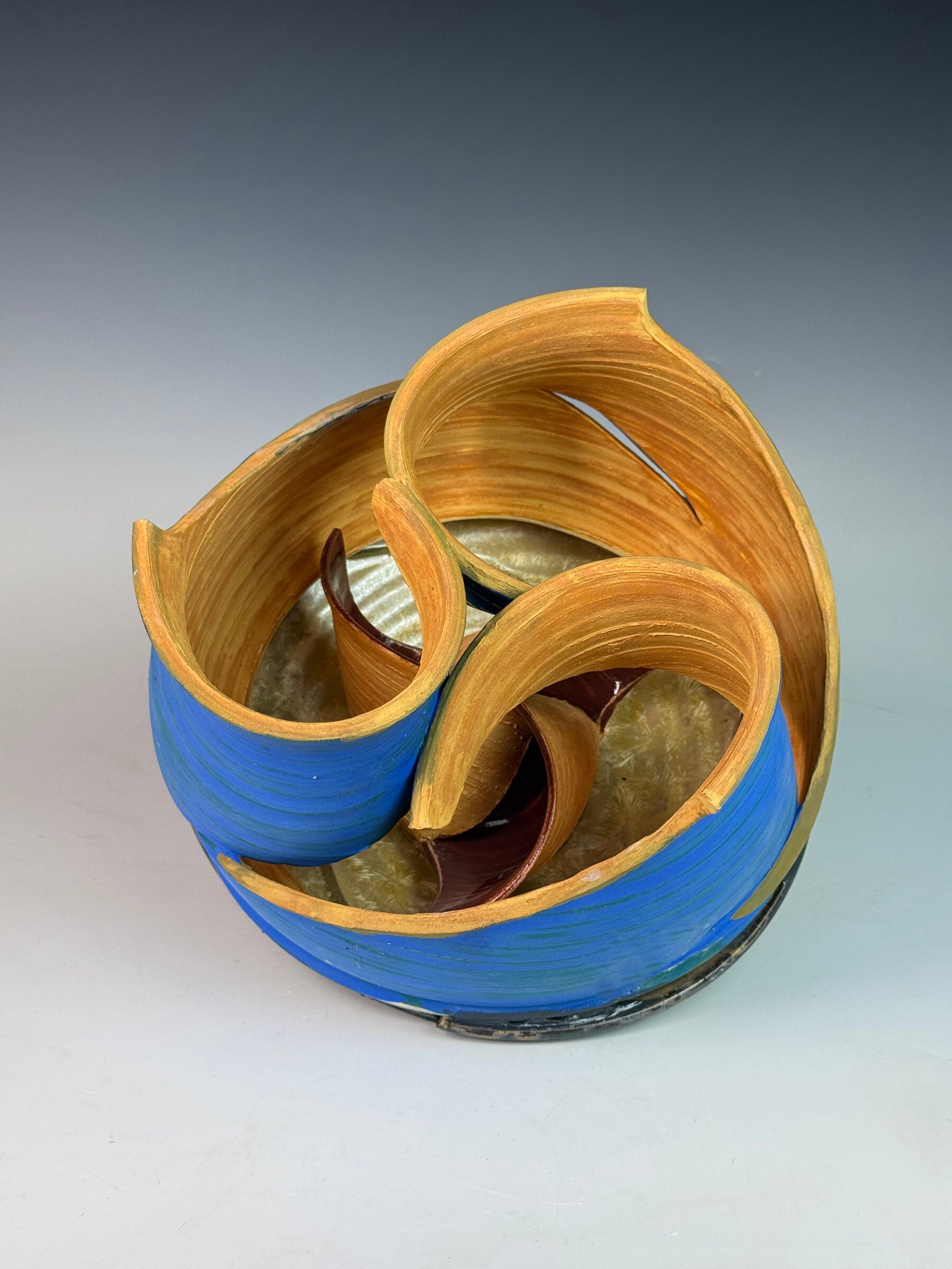 Cobalt Still Life with Spirals II
