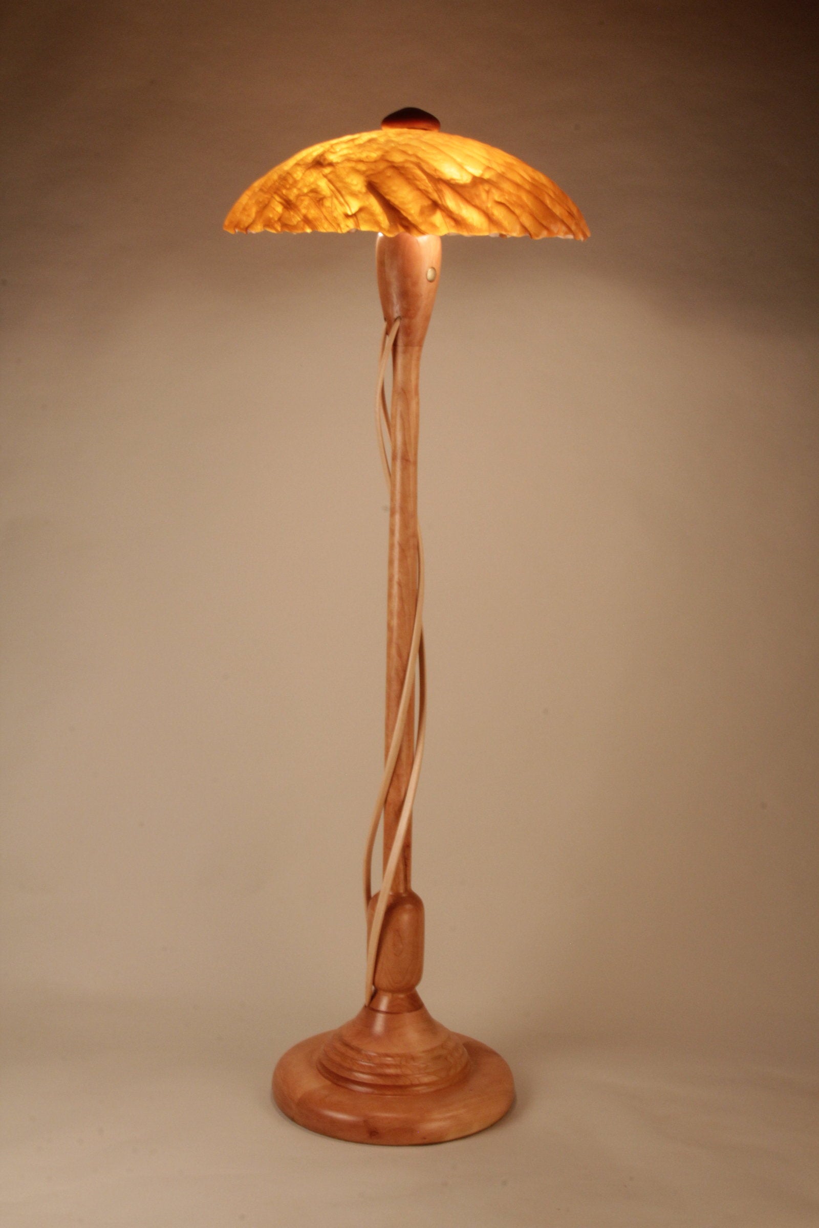 Cherry Reading Lamp with Maple Tendrils · Artful Home