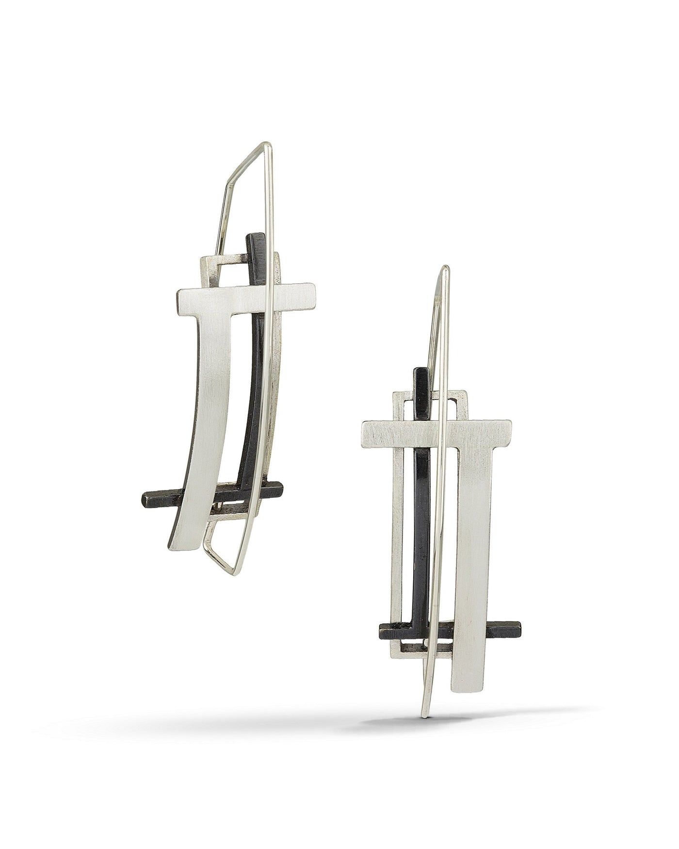 Small T-Square Earrings