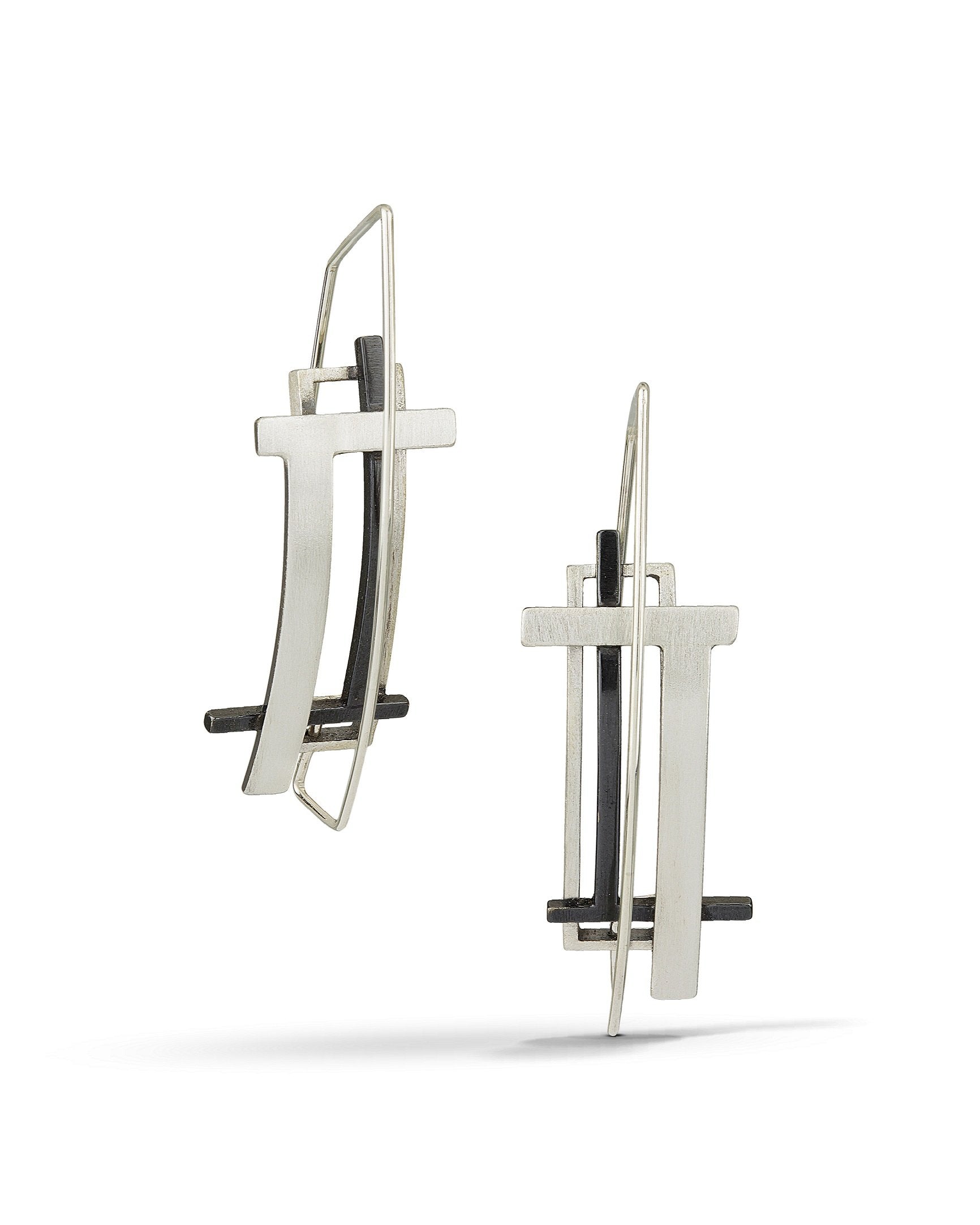 Small T-Square Earrings